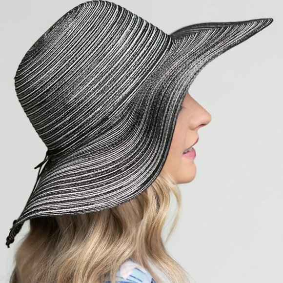 Black White Swirl Stripe Sun Hat main image 7